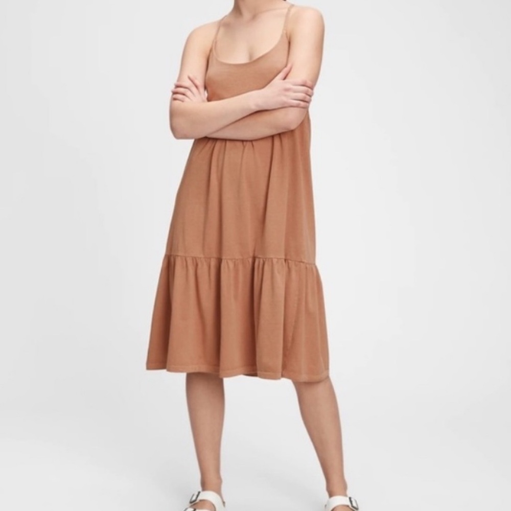Gap Crossback Tiered Midi Dress
